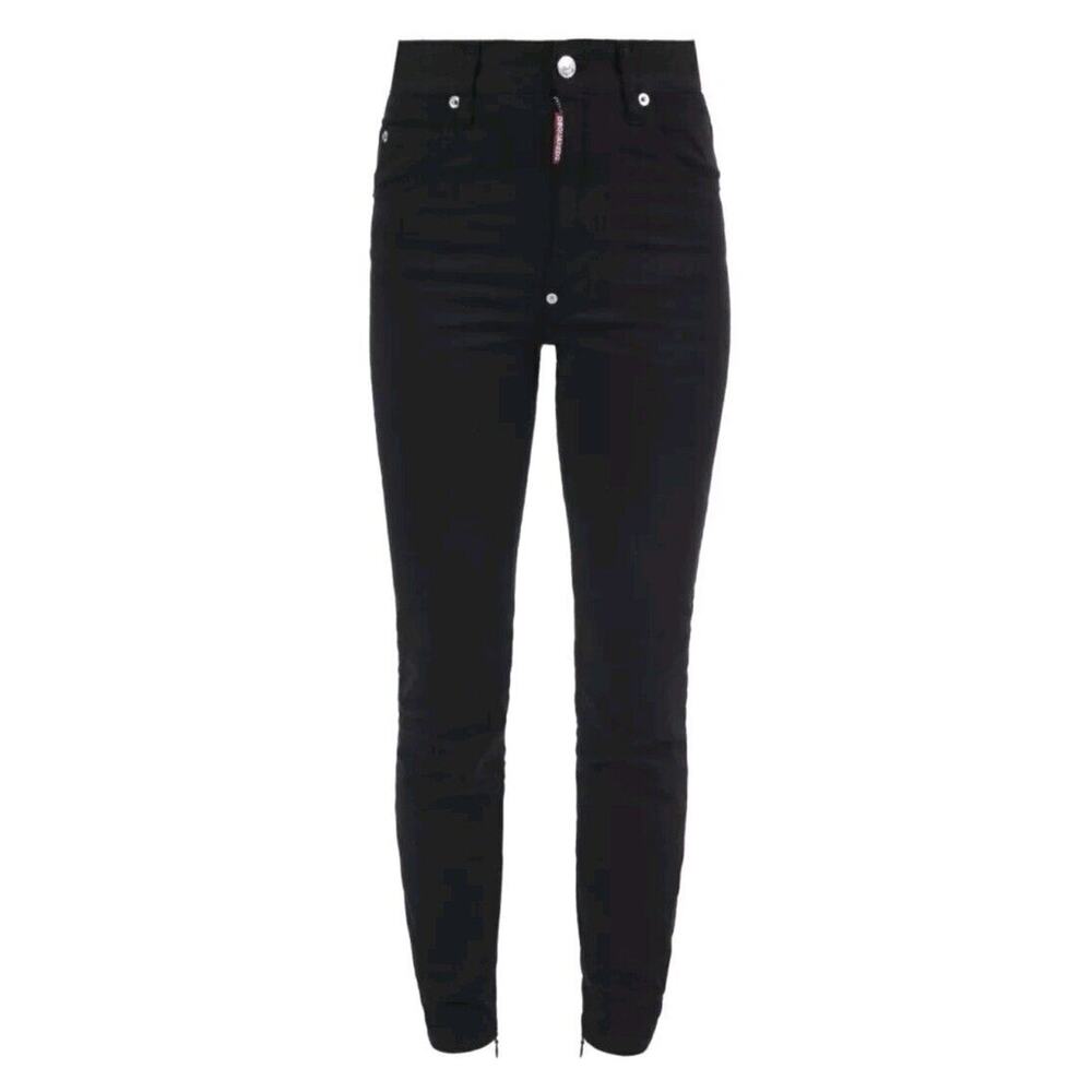 Dsquared2 High Waist Twiggy Jeans In Black Zippered Ankle IT 40 US 4 (V1